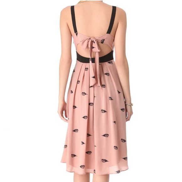 Viva Vena! by Vena Cava Pleated Eye Print Dress size 6 NWOT - Picture 2 of 8